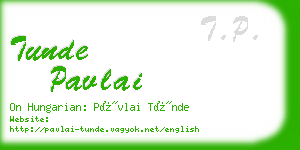 tunde pavlai business card